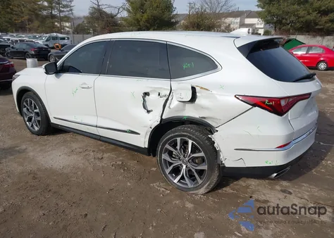 2022 Acura Mdx Technology Package z USA, uszkodzony, nr VIN 5J8YE1H4XNL017011